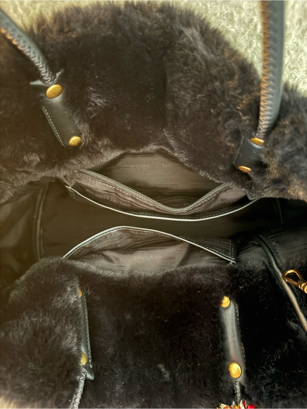 kate spade Black Faux Fur Tote special edition - Picture 5 of 8
